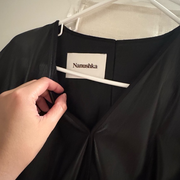Nanushka leather Elegant Black Dress